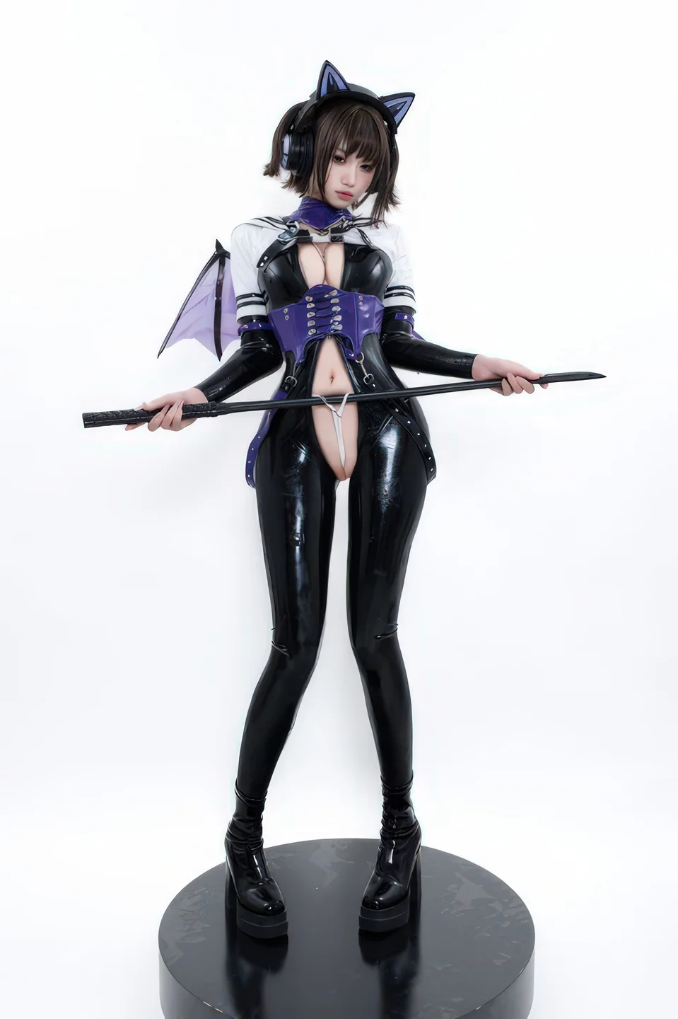 柒柒要乖哦 - No.066 白棚胶衣 [78P-231MB] tg@simisebaisi 【丝足阁】063.webp